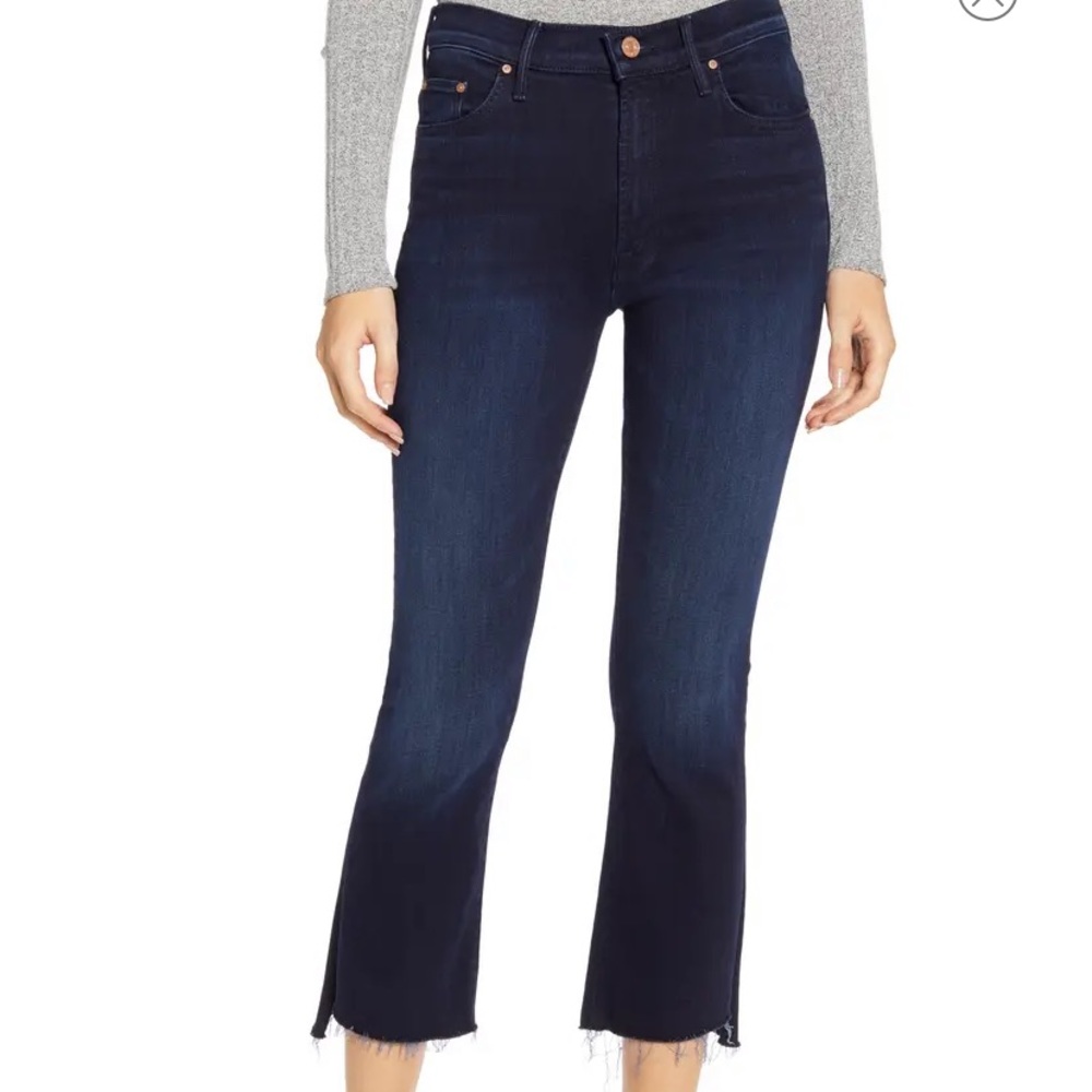 MOTHER “The Insider” Step Fray Hem Crop Jean